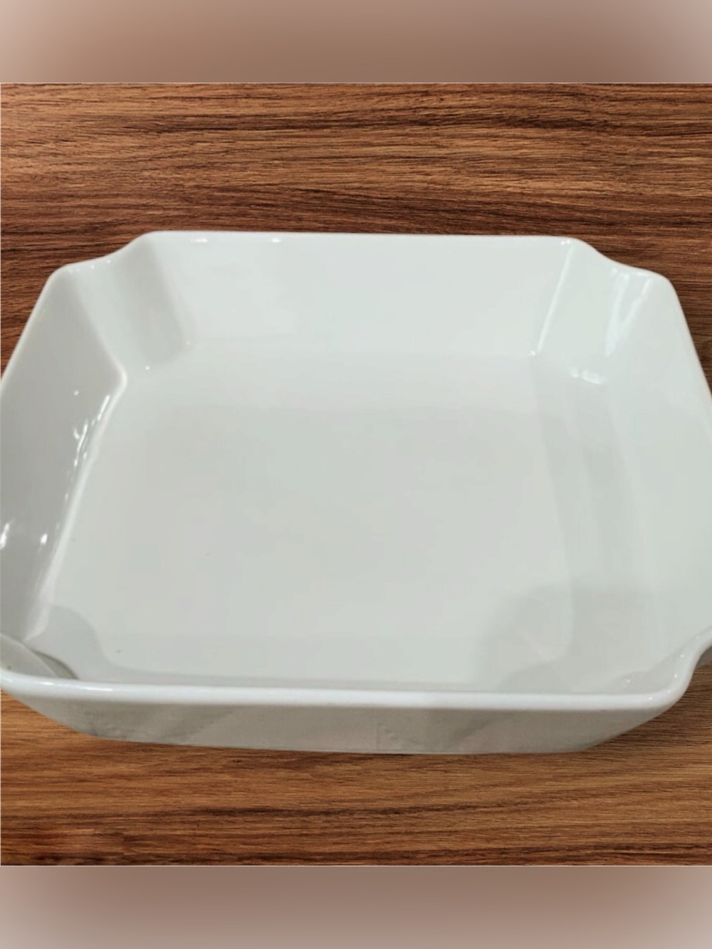 Square White Ceramic Serving Dish - 9x9 Stoneware Casserole Bowl